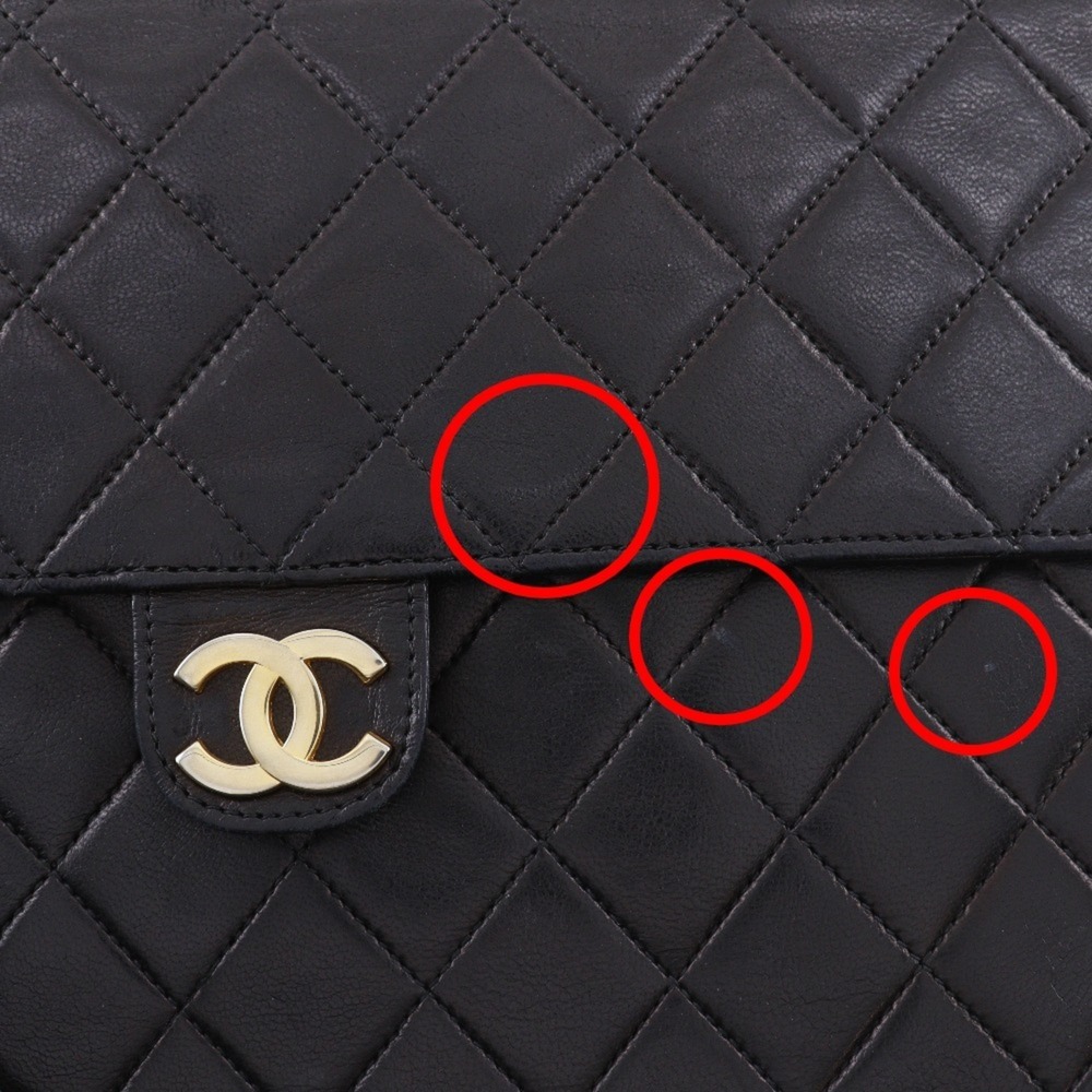 CHANEL Black Lambskin Leather Shoulder Bag - Picture 11 of 16